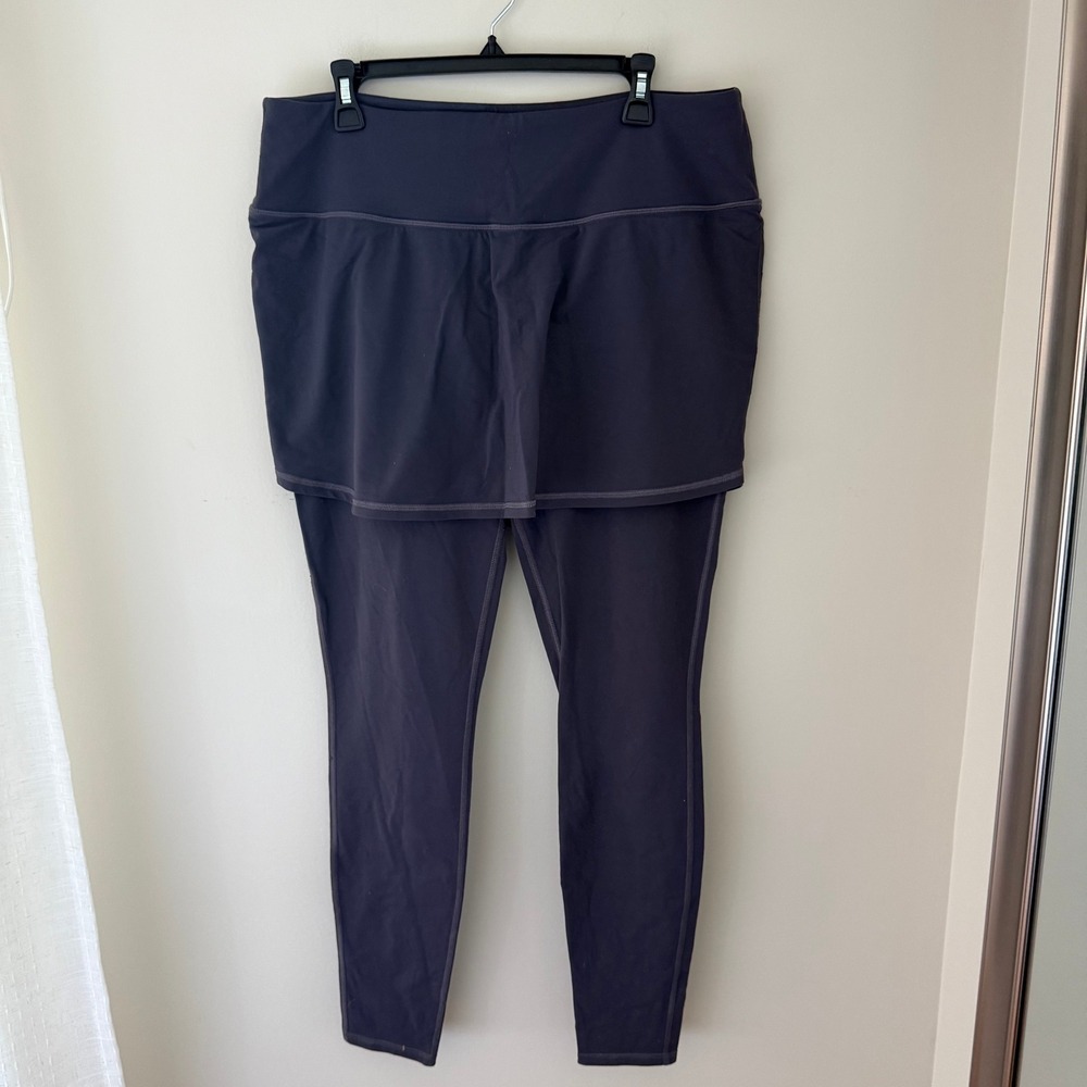 Athleta Black Skirted Leggings